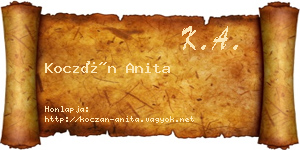 Koczán Anita névjegykártya